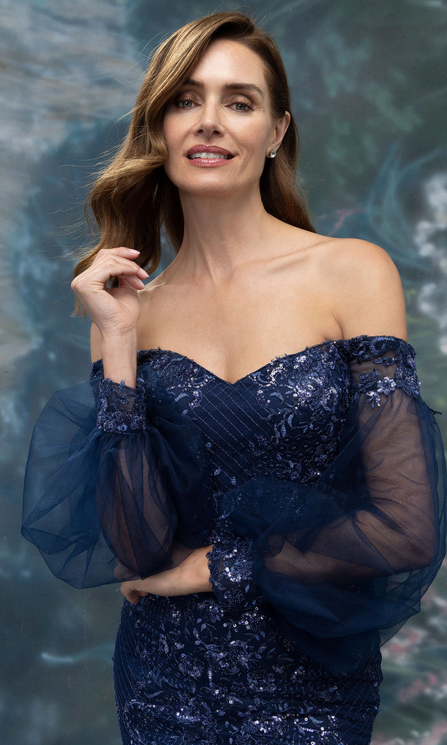 MGNY By Morilee 2070034 Tulle Illusion Bishop Sleeve Gown