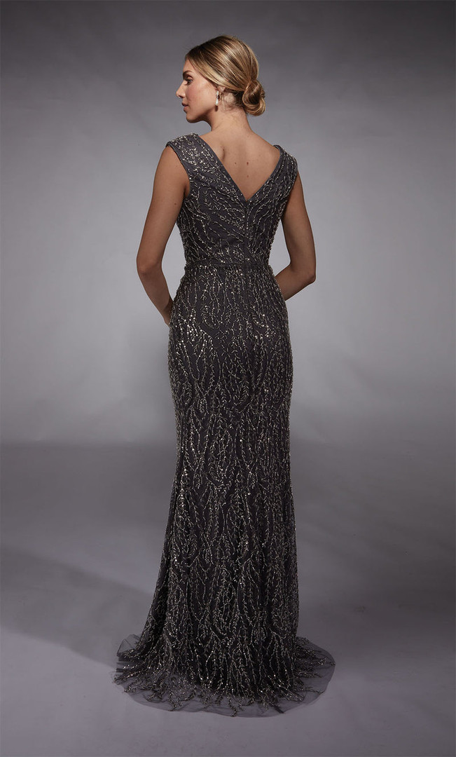 Alyce Paris 27725 Sequins Plunging V-Neck Sleeveless Gown