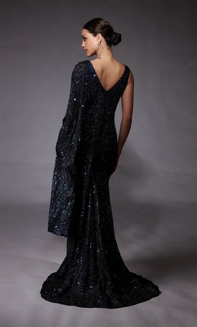 Alyce Paris 27772 Beaded Glitter Tulle Scoop Neck Gown
