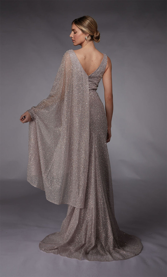 Alyce Paris 27772 Beaded Glitter Tulle Scoop Neck Gown