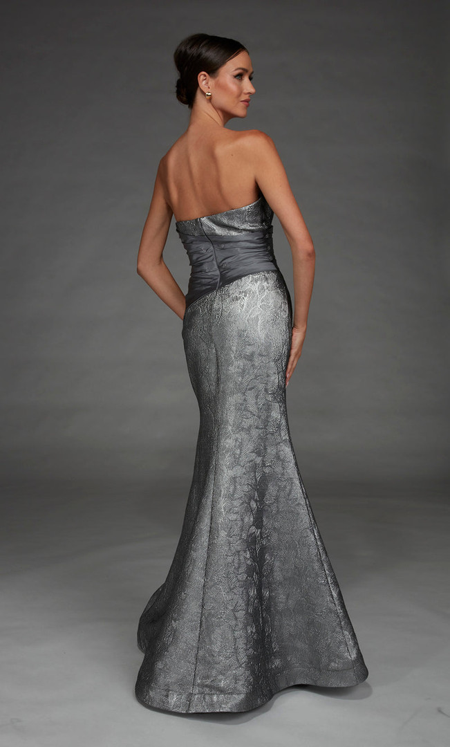 Alyce Paris 27881 Jacquard Taffeta Sweetheart Neck Dress
