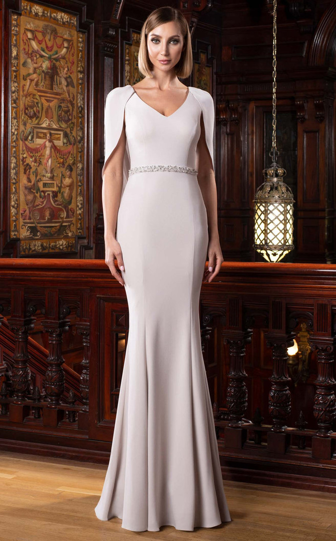 Alexander by Daymor 1556 Off-shoulder Plunging V-neck Dress
