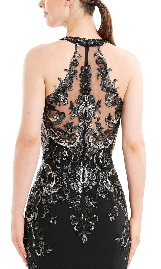 Alexander by Daymor 1665F22 Beaded Embroidery High-Neck Gown
