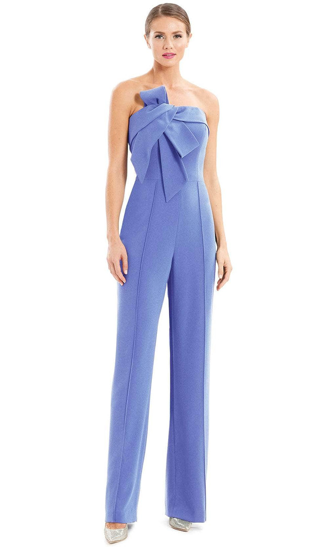 Alexander by Daymor 1678F22 Strapless Folded Neck Jumpsuit