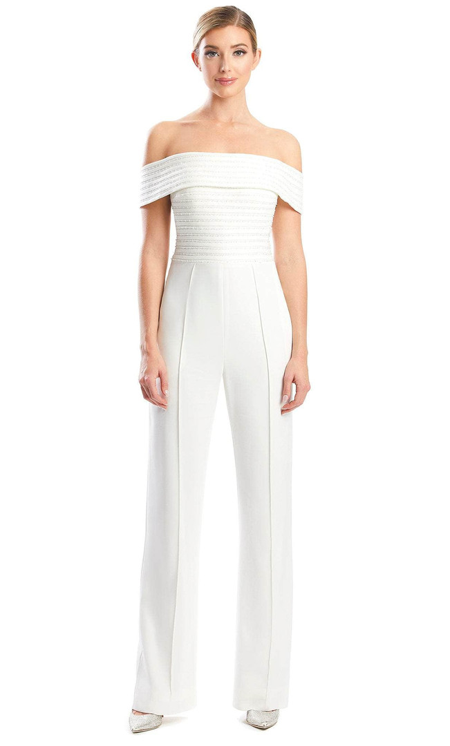 Alexander by Daymor 1751S23 Straight Off-Shoulder Jumpsuit