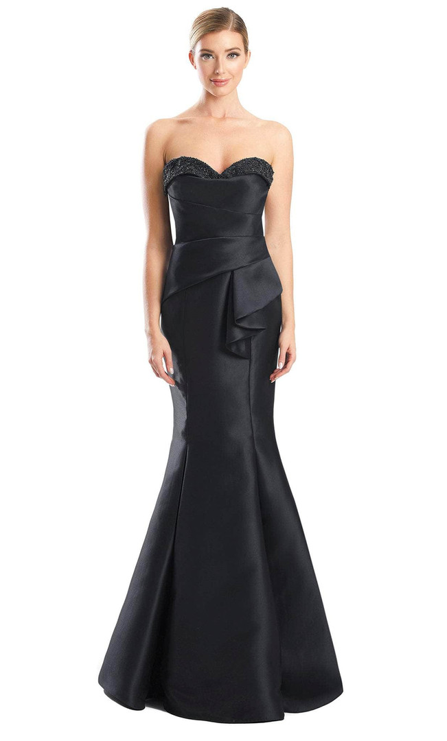 Alexander by Daymor 1759S23 Sweetheart Strapless Shawl Gown