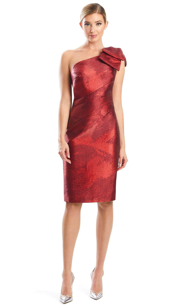 Alexander by Daymor 1772S23 Asymmetrical Knee-Length Dress