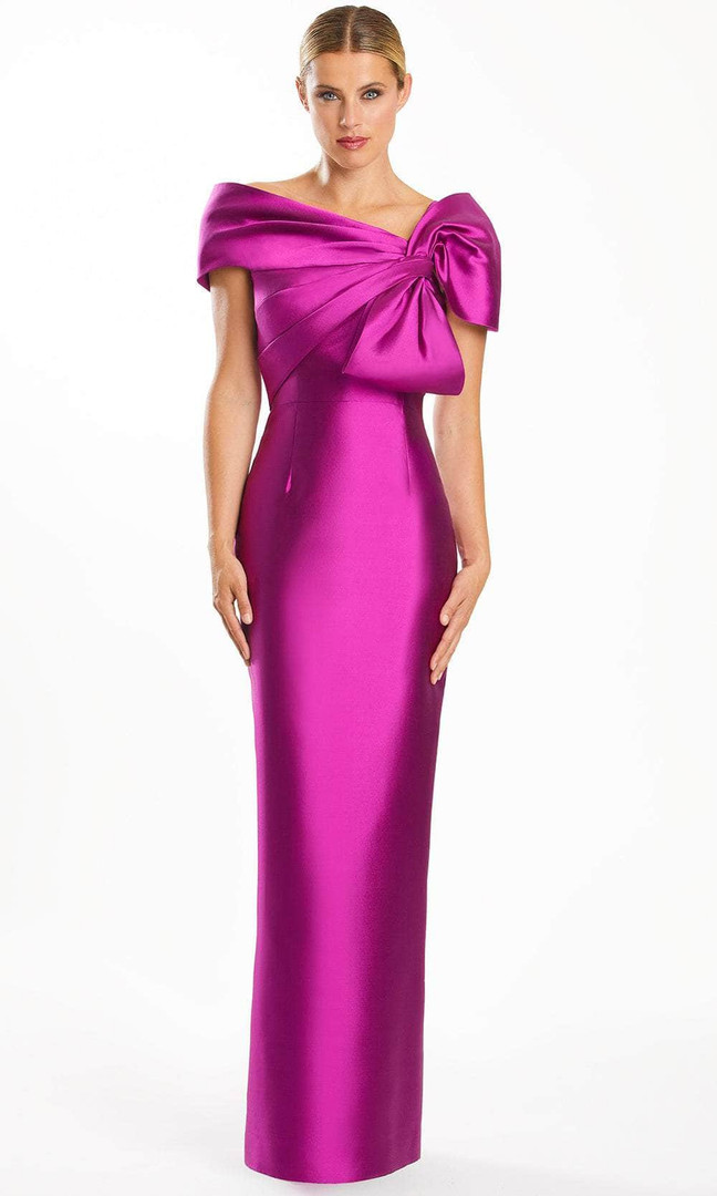 Alexander by Daymor 1885F23 Asymmetrical Off-Shoulder Gown