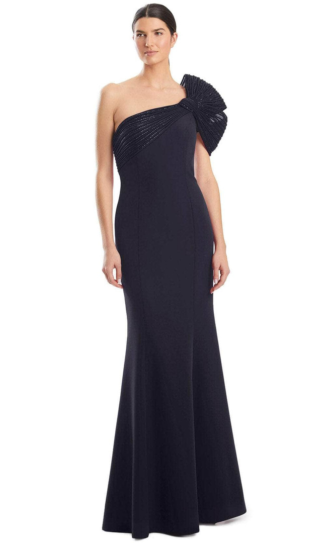 Alexander by Daymor 1964S24 One Shoulder Puff Sleeve Dress