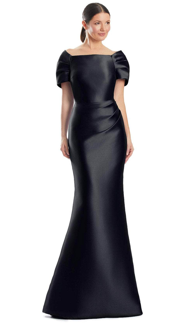 Alexander by Daymor 1967S24 Short Puff Sleeve Ruched Dress