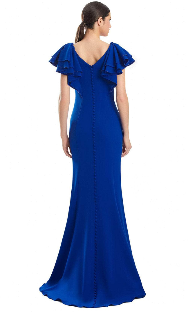 Alexander by Daymor 1968S24 V-Neck Flutter Sleeve Dress