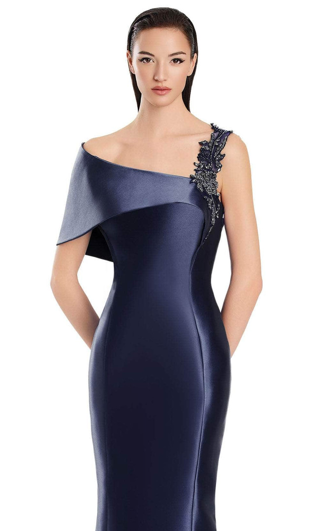 Alexander by Daymor 3060S25 Asymmetric Off-Shoulder Gown