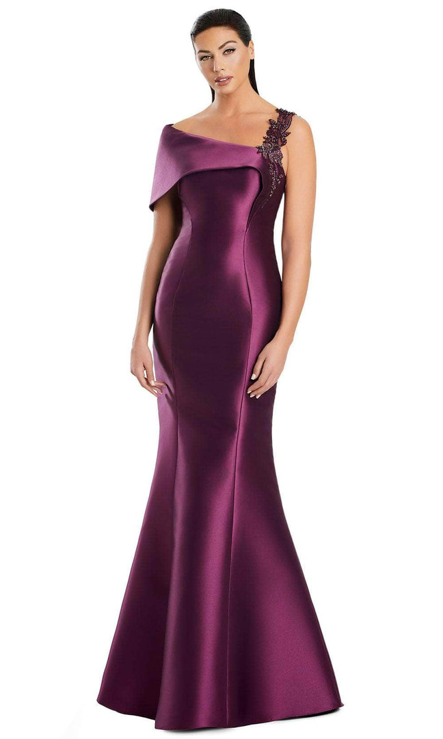 Alexander by Daymor 3060S25 Asymmetric Off-Shoulder Gown