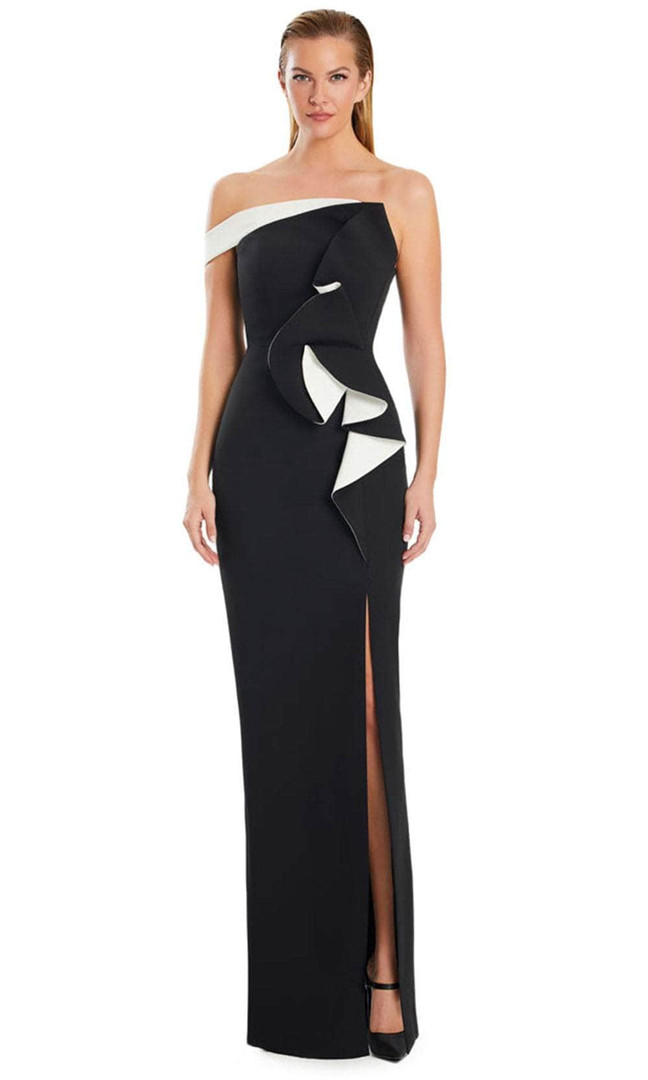 Alexander by Daymor 3065S25 Asymmetric Off Shoulder Gown