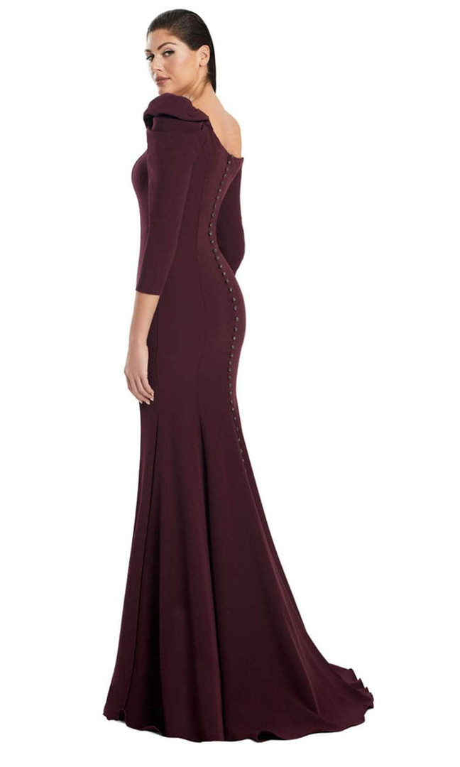 Alexander by Daymor 3069S25 Asymmetric Quarter Sleeves Gown