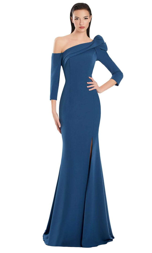 Alexander by Daymor 3069S25 Asymmetric Quarter Sleeves Gown