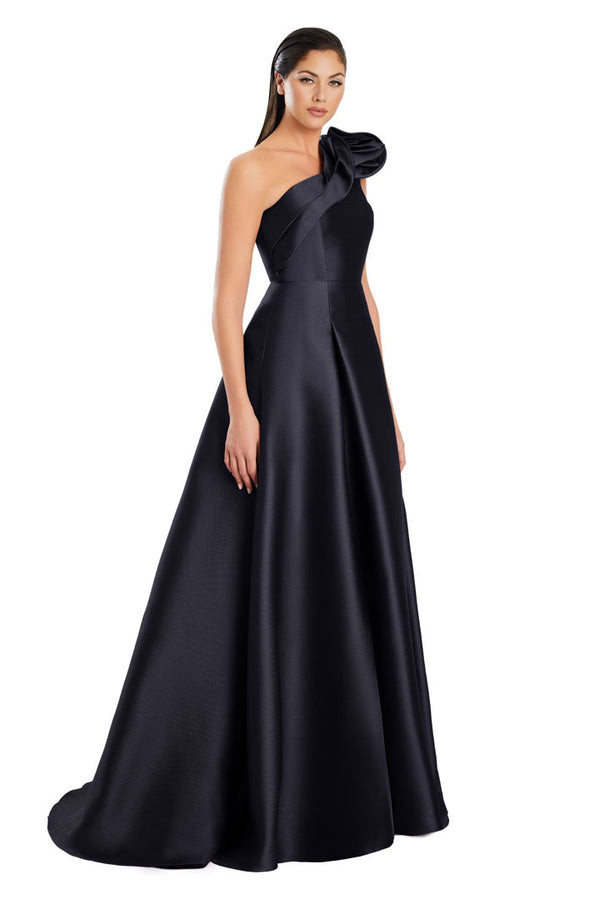 Alexander by Daymor 3075S25 Asymmetric One-shoulder Dress