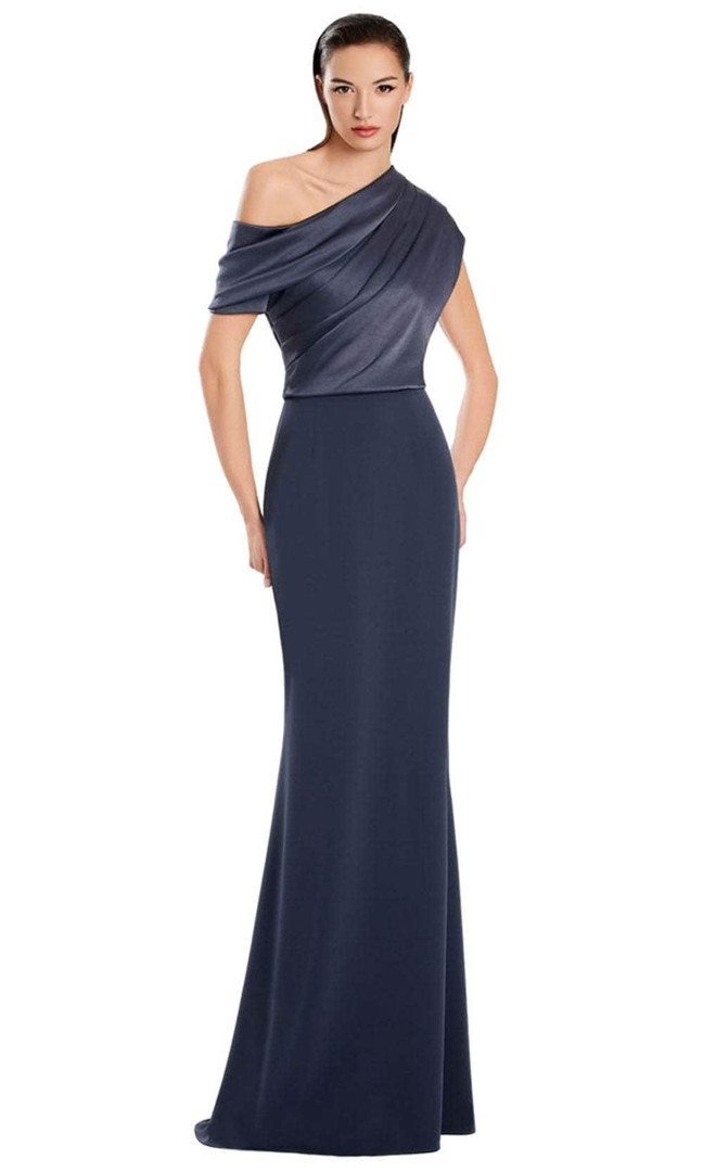 Alexander by Daymor 3083S25 Asymmetric Short Sleeve Gown