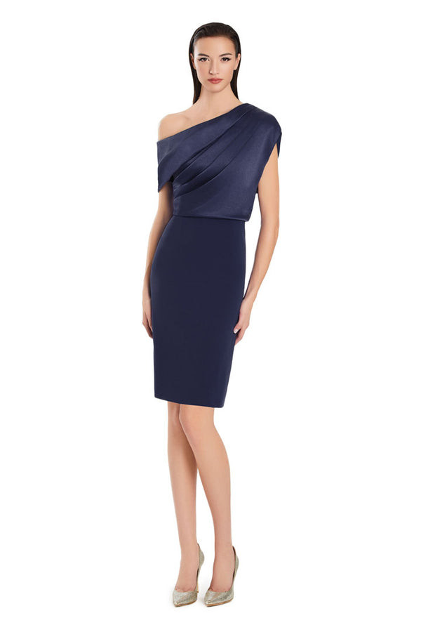Alexander by Daymor 3083SHORTS25 Pleated Knee Length Dress