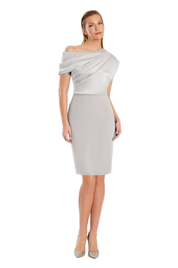 Alexander by Daymor 3083SHORTS25 Pleated Knee Length Dress