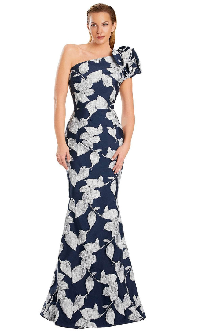 Alexander by Daymor 3085S25 Textured One Shoulder Long Gown
