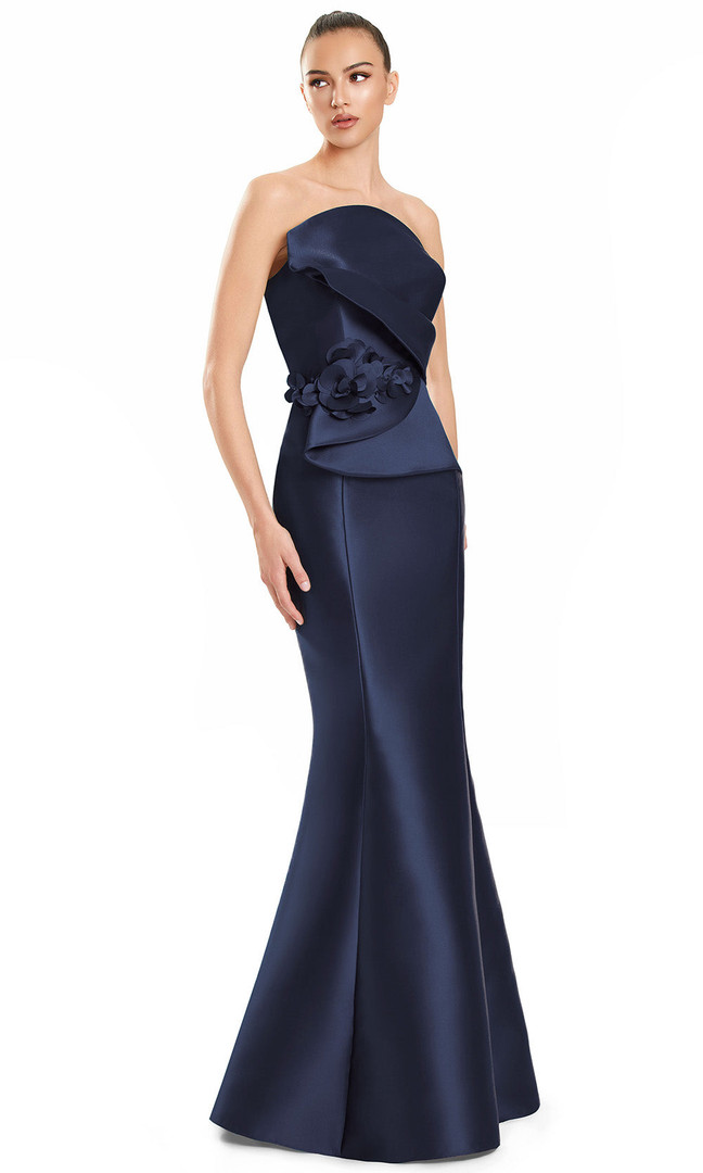 Alexander by Daymor 3108F25 Floral Accent Strapless Gown