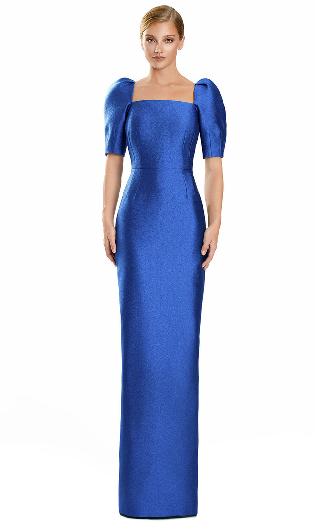 Alexander by Daymor 3111F25 Square Neck Puff Sleeve Gown
