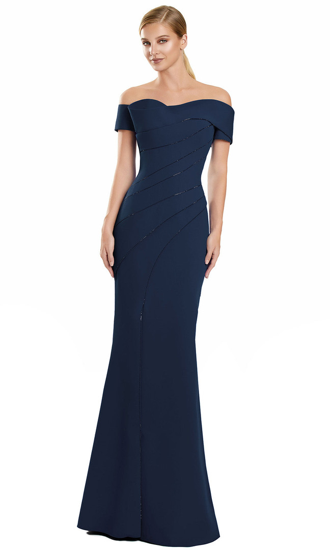Alexander by Daymor 3123F25 Off Shoulder Short Sleeves Gown