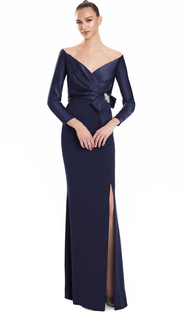 Alexander by Daymor 3133F25 Off Shoulder Long Sleeve Gown