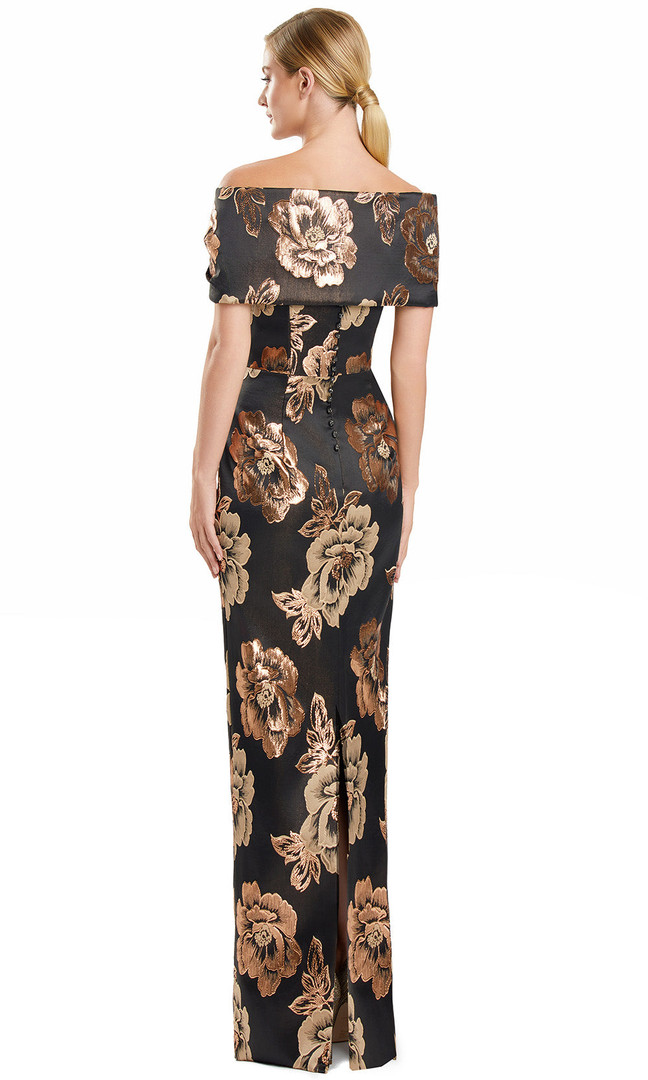 Alexander by Daymor 3135F25 3D Floral Pattern Strapless Gown