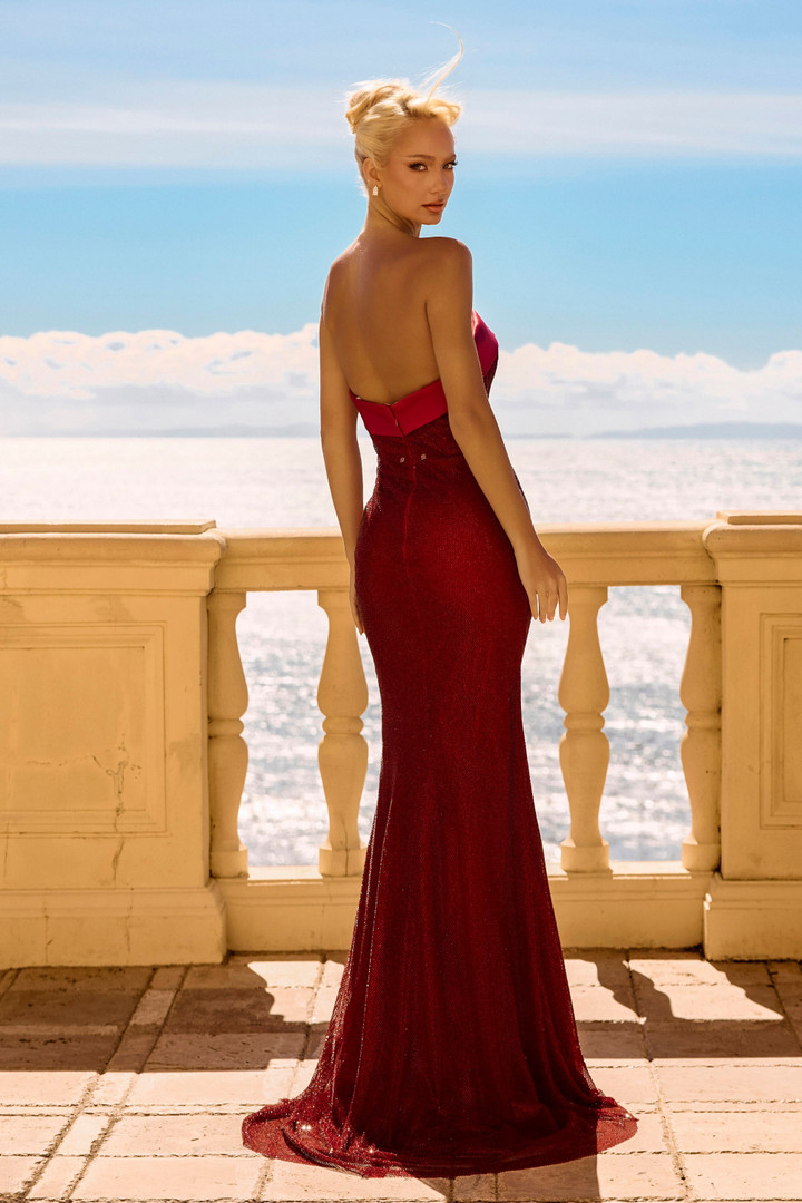 Portia and Scarlett PS26904E Novelty Satin Strapless Dress