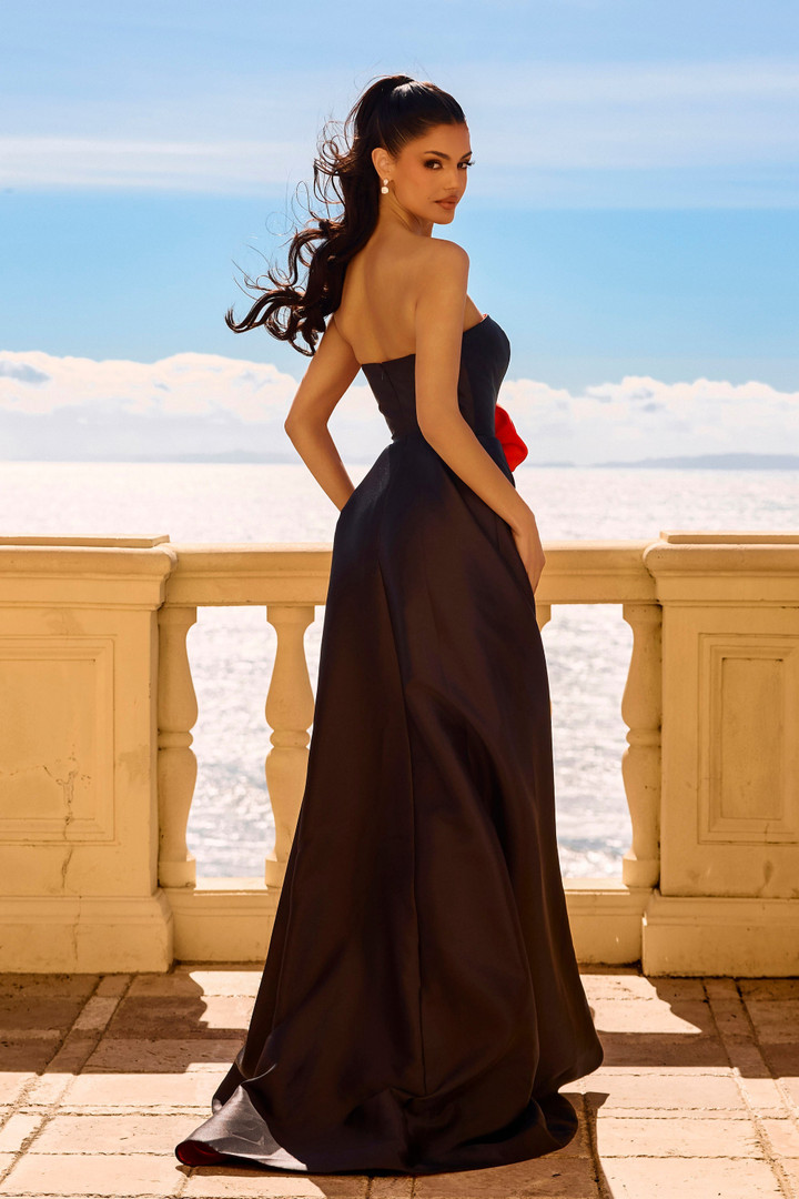 Portia and Scarlett PS26913E Satin Strapless A-Line Dress