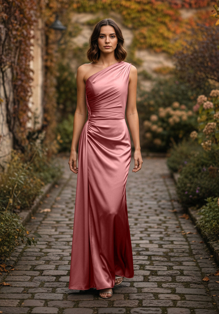 Morilee Bridesmaid 3030031 Luxe Satin One Shoulder Dress