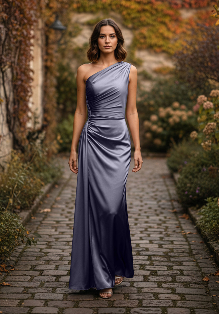 Morilee Bridesmaid 3030031 Luxe Satin One Shoulder Dress