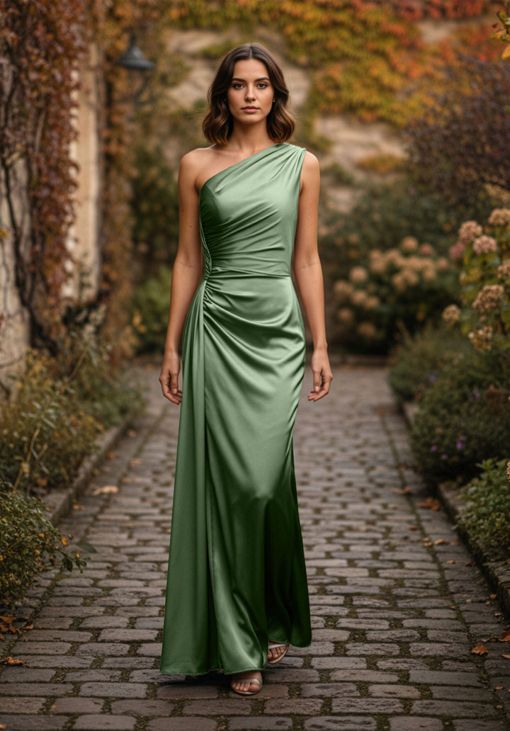 Morilee Bridesmaid 3030031 Luxe Satin One Shoulder Dress