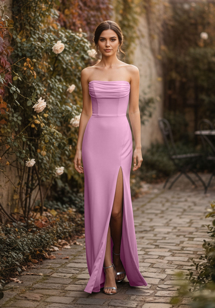 Morilee Bridesmaid 3030033 Chiffon Strapless A-line Dress