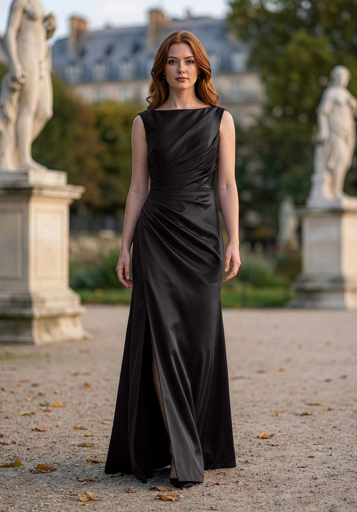 Morilee Bridesmaid 3030037 Satin Bateau Neck Fitted Dress