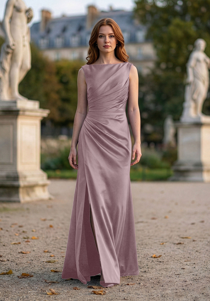 Morilee Bridesmaid 3030037 Satin Bateau Neck Fitted Dress