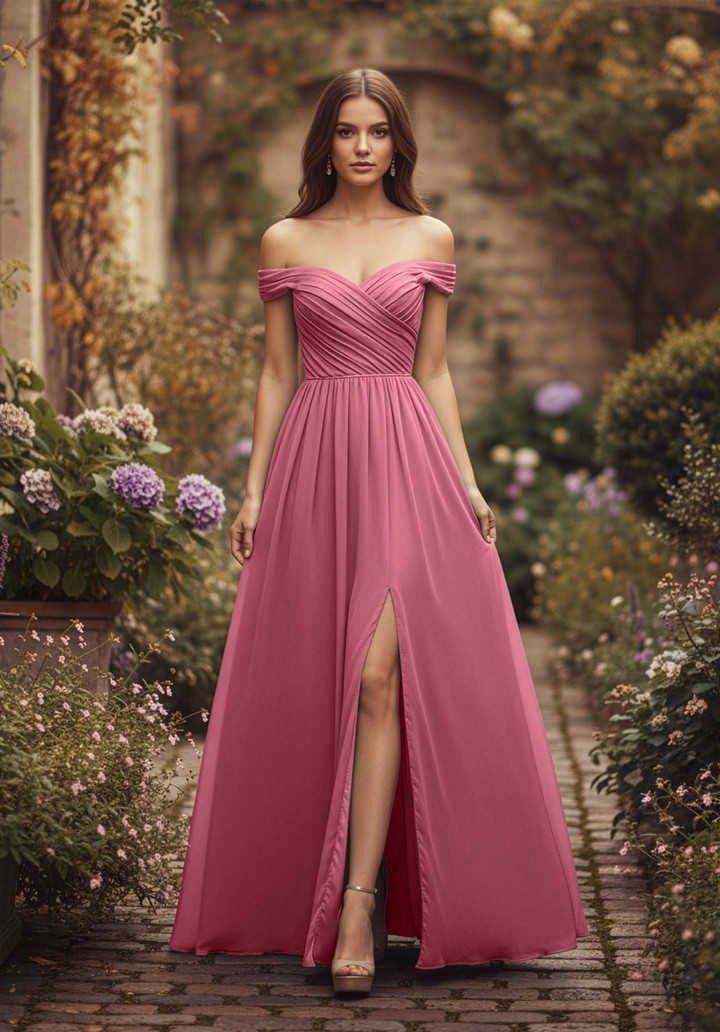 Morilee Bridesmaid 3030039 Chiffon Off Shoulder A-line Dress