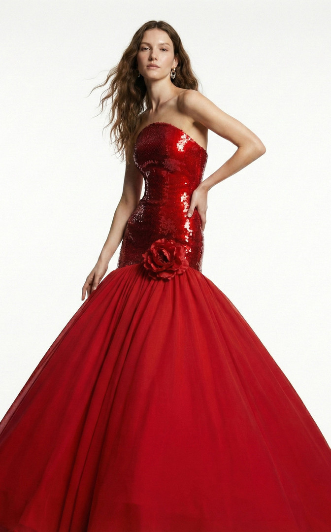 MNM Couture B1216A Strapless Sleeveless Evening Long Gown