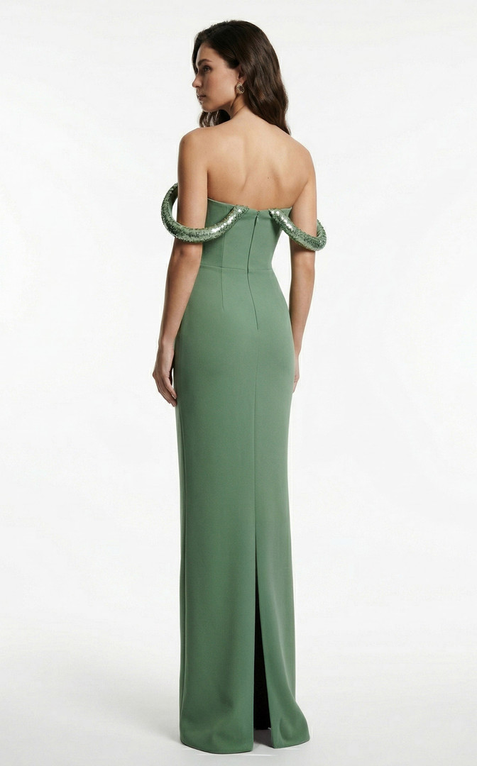 MNM Couture B1233 Sweetheart Neck Off-shoulder Sheath Gown