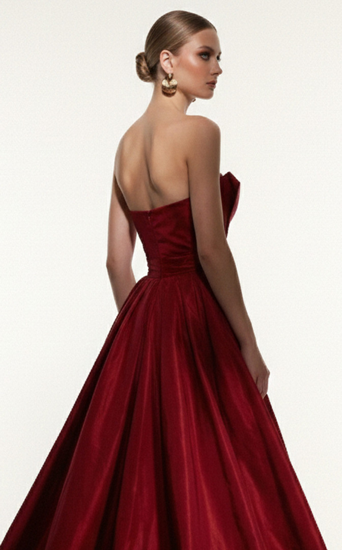 MNM Couture F03006 Satin Strapless Floor-length Evening Gown
