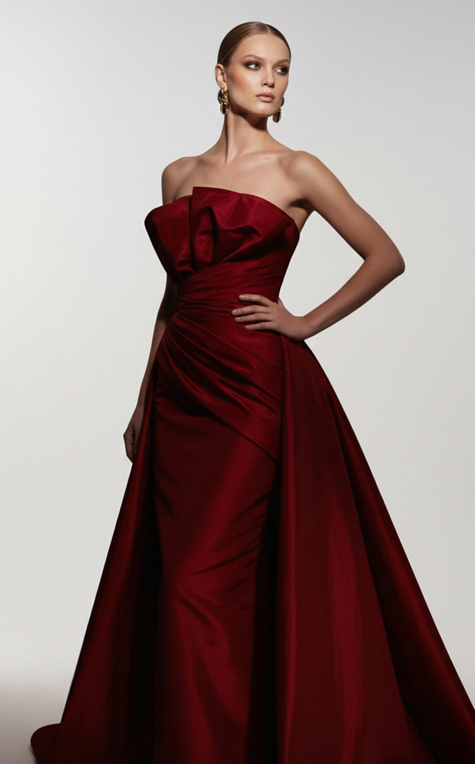 MNM Couture F03006 Satin Strapless Floor-length Evening Gown