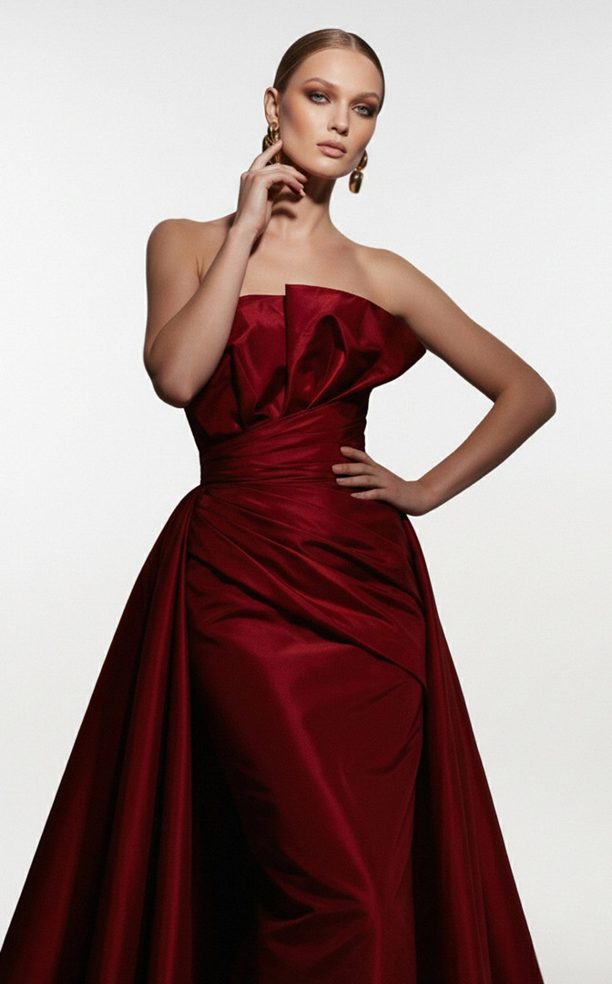 MNM Couture F03006 Satin Strapless Floor-length Evening Gown