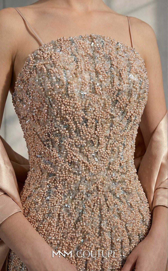 MNM Couture V08061 Sequins Beaded Sleeveless Fitted Gown