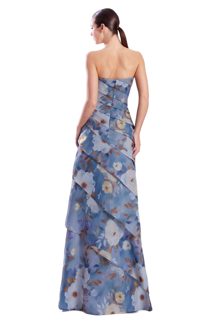 Alexander by Daymor 3303F26 3D Flower Strapless Tiered Gown