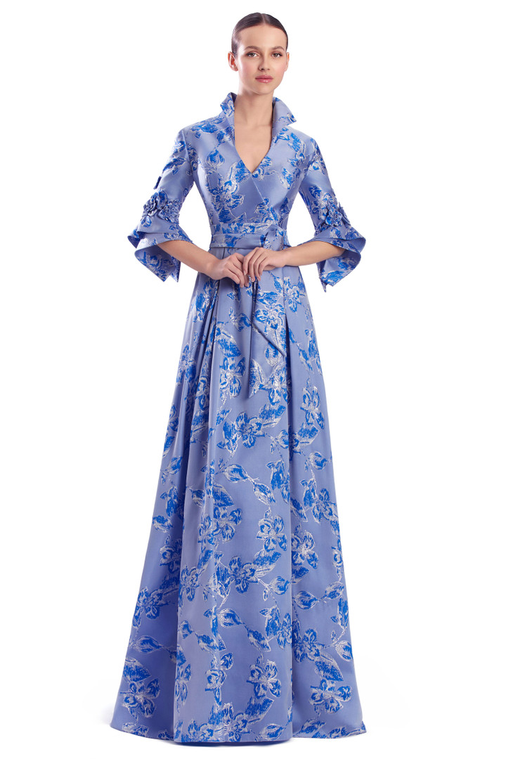 Alexander by Daymor 3311F26 Crossover Shrt Geo Cuffs Gown