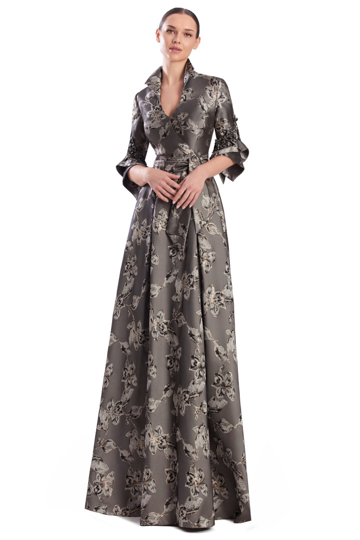 Alexander by Daymor 3311F26 Crossover Shrt Geo Cuffs Gown