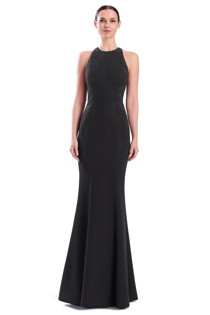 Alexander by Daymor 3317F26 Stones Embellished Halter Gown