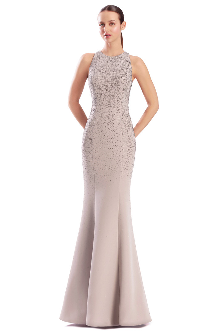 Alexander by Daymor 3317F26 Stones Embellished Halter Gown